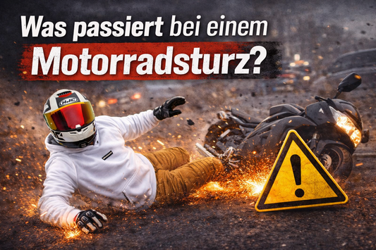 Was passiert bei einem Motorradsturz?