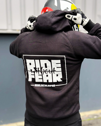 RideWithoutFear [Schwarz] | Premium Protektor Hoodie